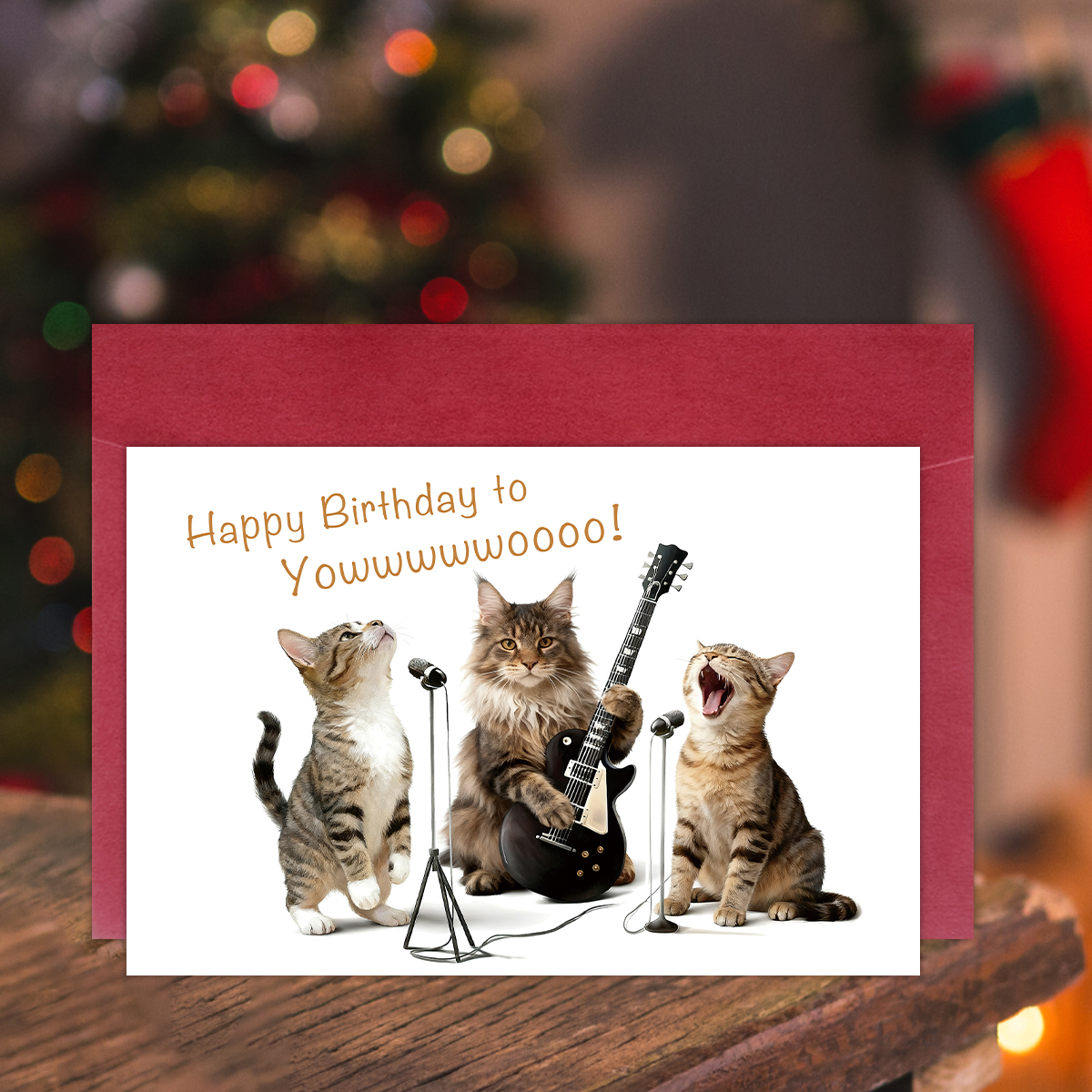 Board Game Design - 1pc Christmas Birthday Card-Cute Rock Roll