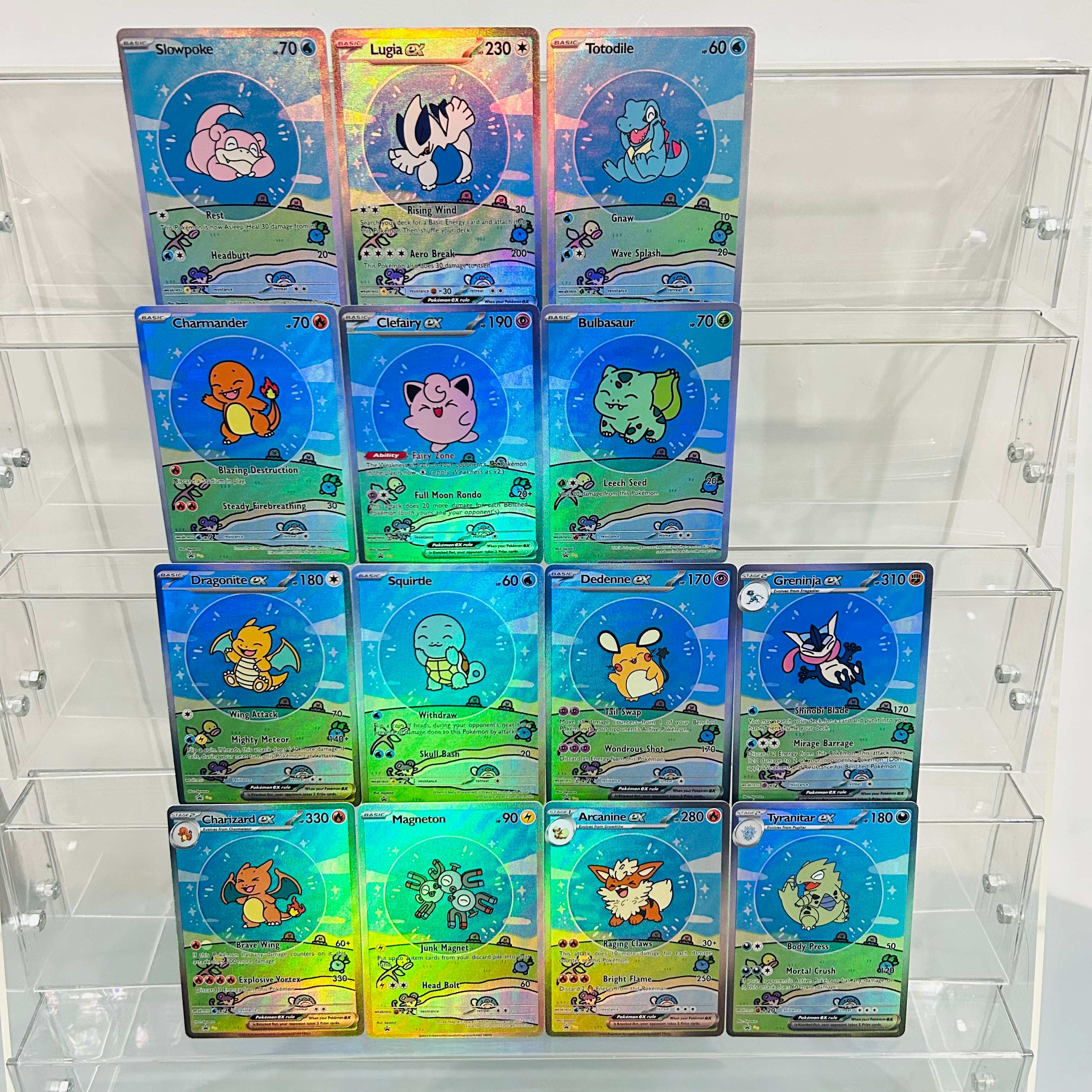 Board Game Anime - Pokemon 14pcs Cards (Lugia Charizard Greninja)