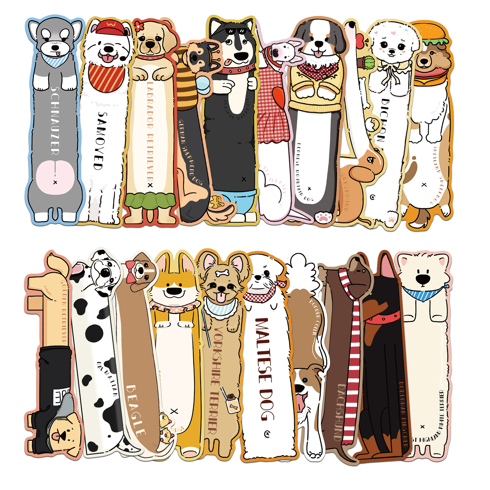 Board Game Book - 30PCS Reading Dog Theme Bookmarks Cute
