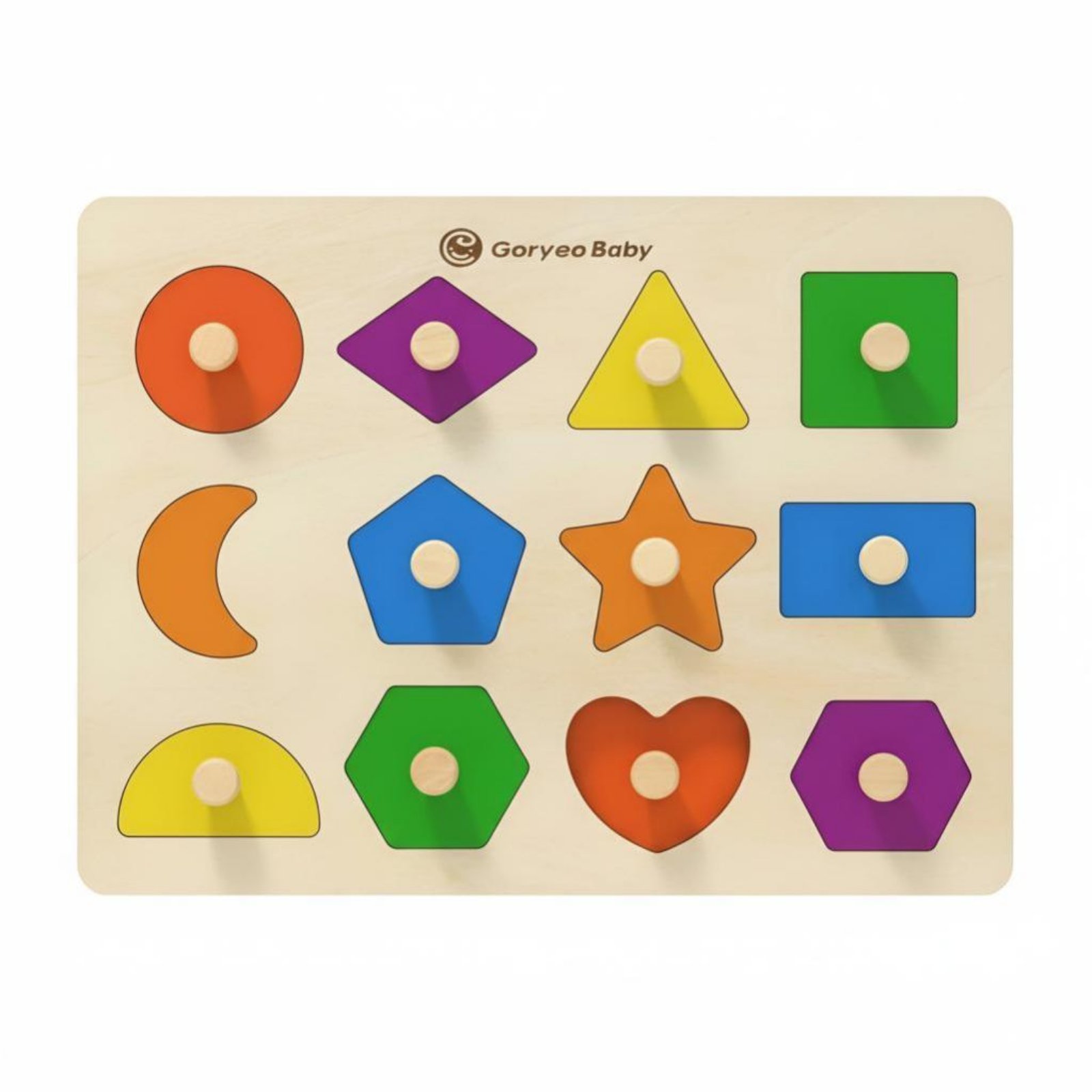 Board Game Education - Number Game Board, Wooden Shape Toy,