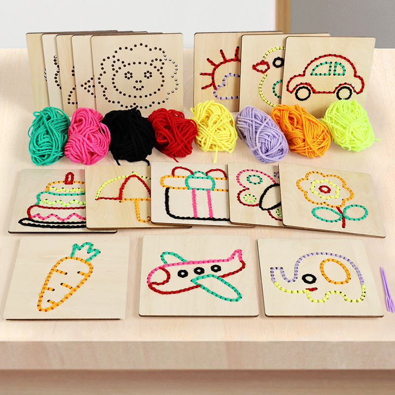 Board Game Nature - 1 Set Of Wooden Animal Rope