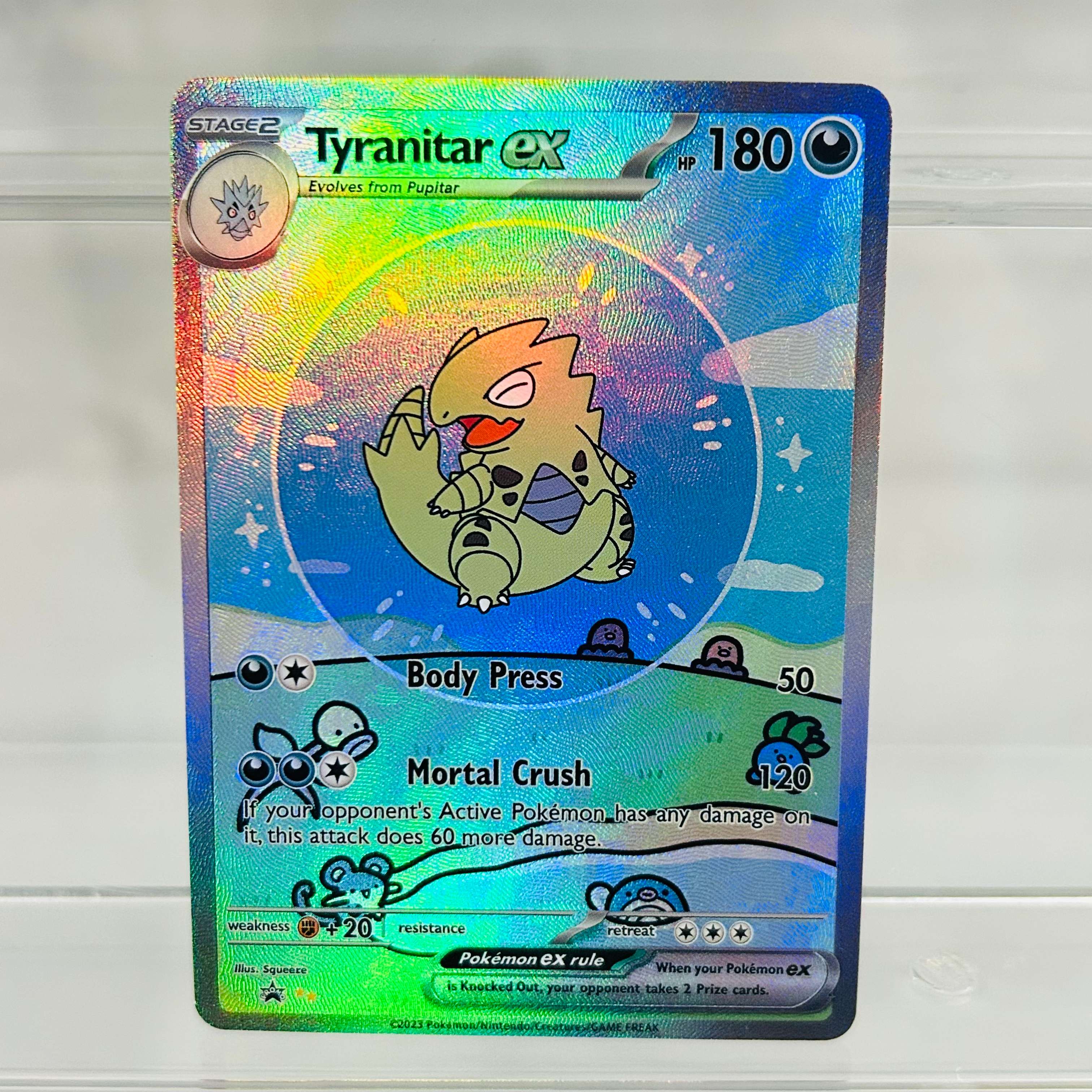 Board Game Anime - Pokemon Tyranitar ex English Card with