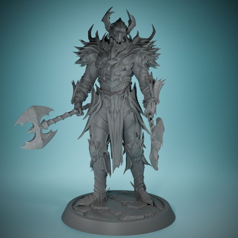 Board Game Design - No Wings Demon Knight 3D Printed