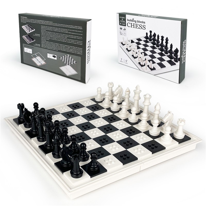 Board Game Ww2 - White Chess Set, Premium Folding Building
