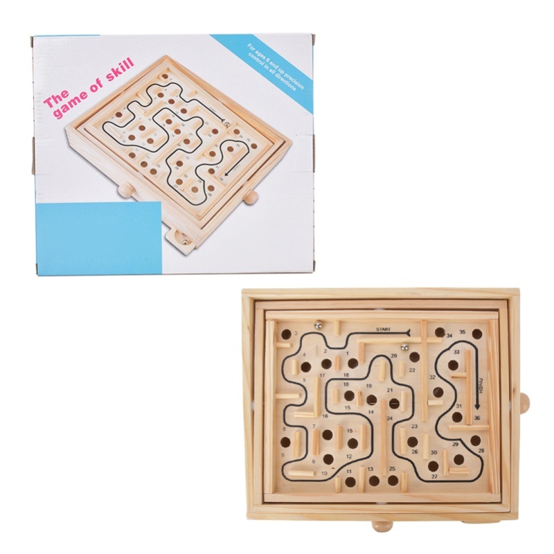 Board Game Education - Adult Kid Wooden Educational Maze Brain
