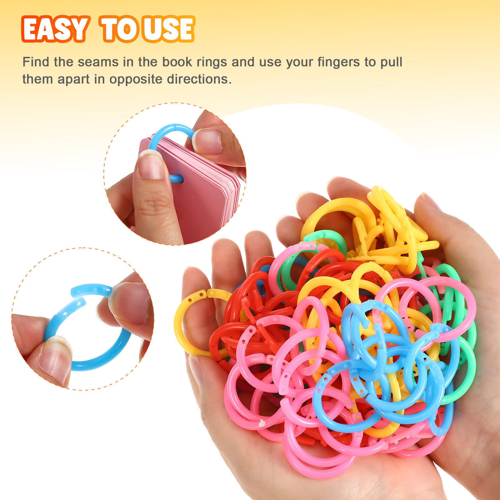 120Pcs Binding Rings Plastic B - Board Game Book ulasan dan harga