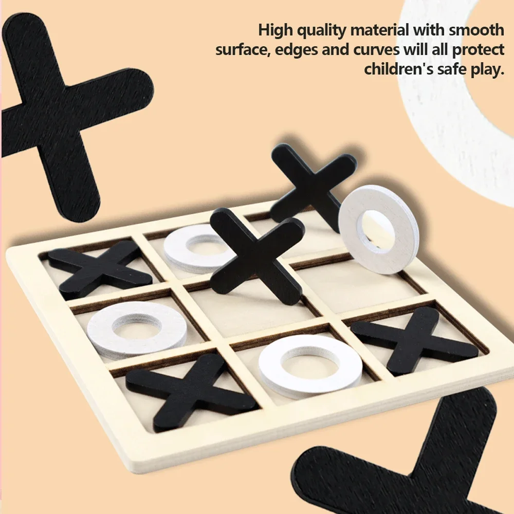 Wooden XO Tic Tac Toe Game Min - Board Game Education ulasan dan harga