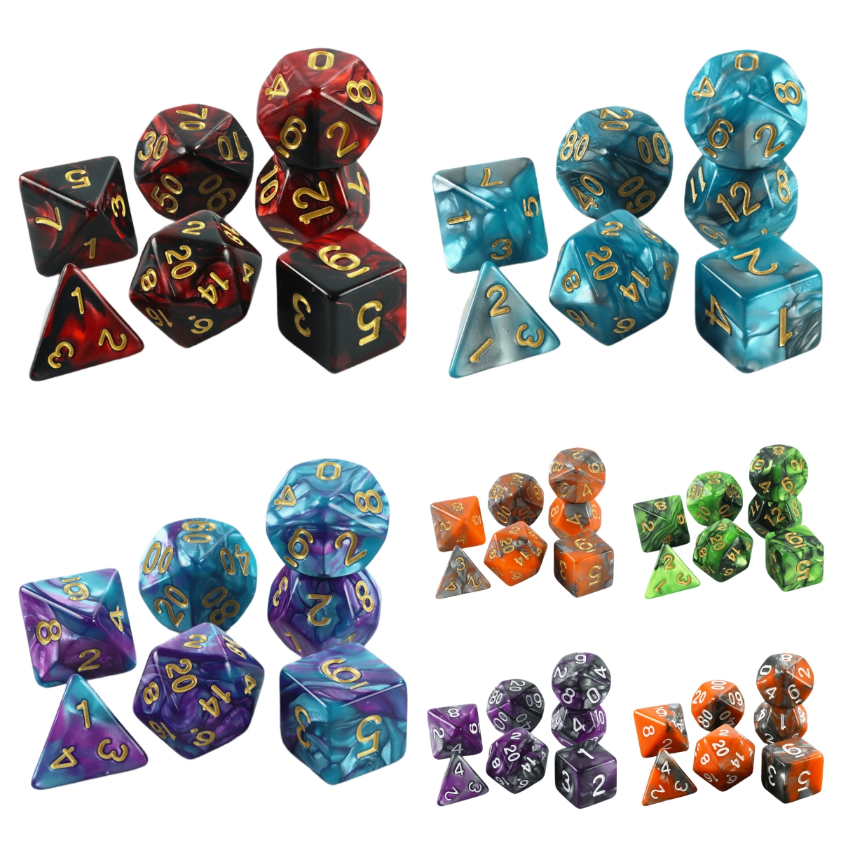 DND Dice Set 7pcs Mixing Color - Board Game Arena ulasan dan harga