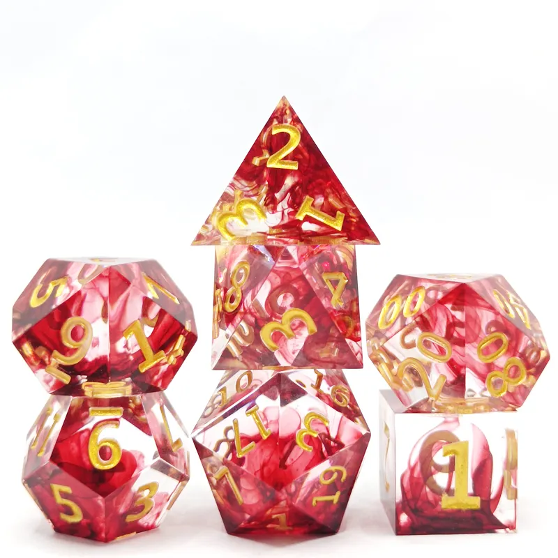 7PCS resin sharp polyhedral di - Dice Set Polyhedral ulasan dan harga