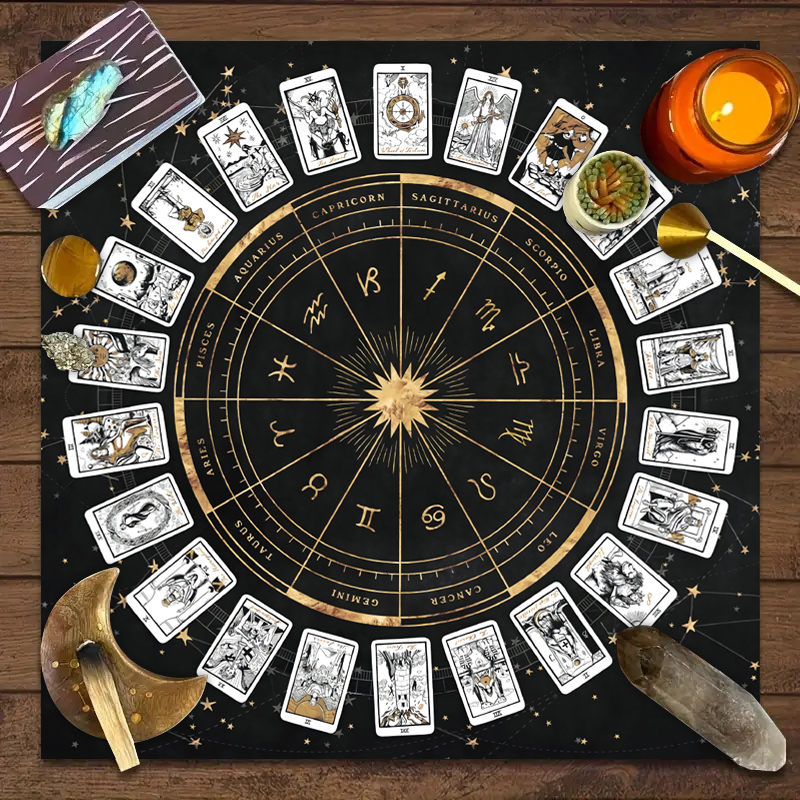 1pc Tarot Card Tablecloth, 12  - Board Game Maker ulasan dan harga