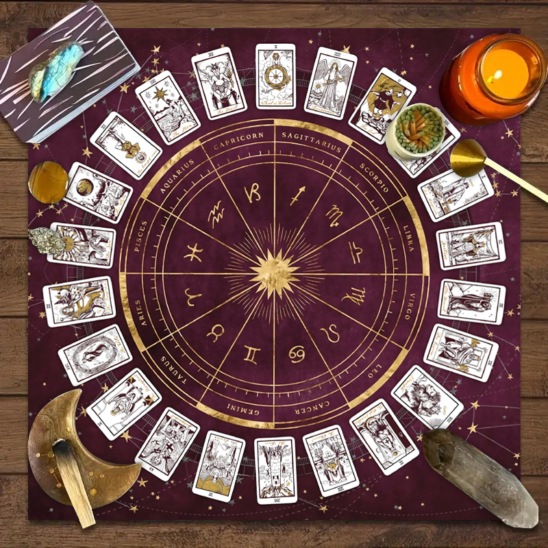 1pc Tarot Card Tablecloth, 12  - Board Game Maker ulasan dan harga