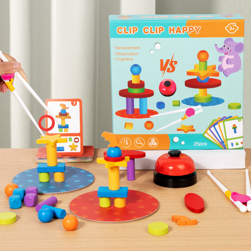 Wooden Stacking Blocks Shape S - Board Game Design ulasan dan harga
