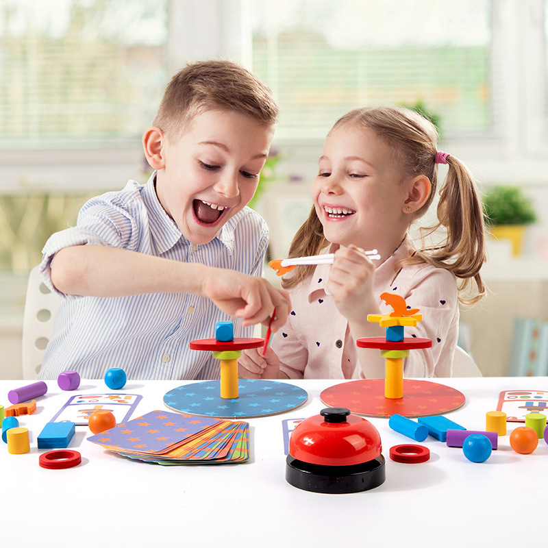 Wooden Stacking Blocks Shape S - Board Game Design ulasan dan harga