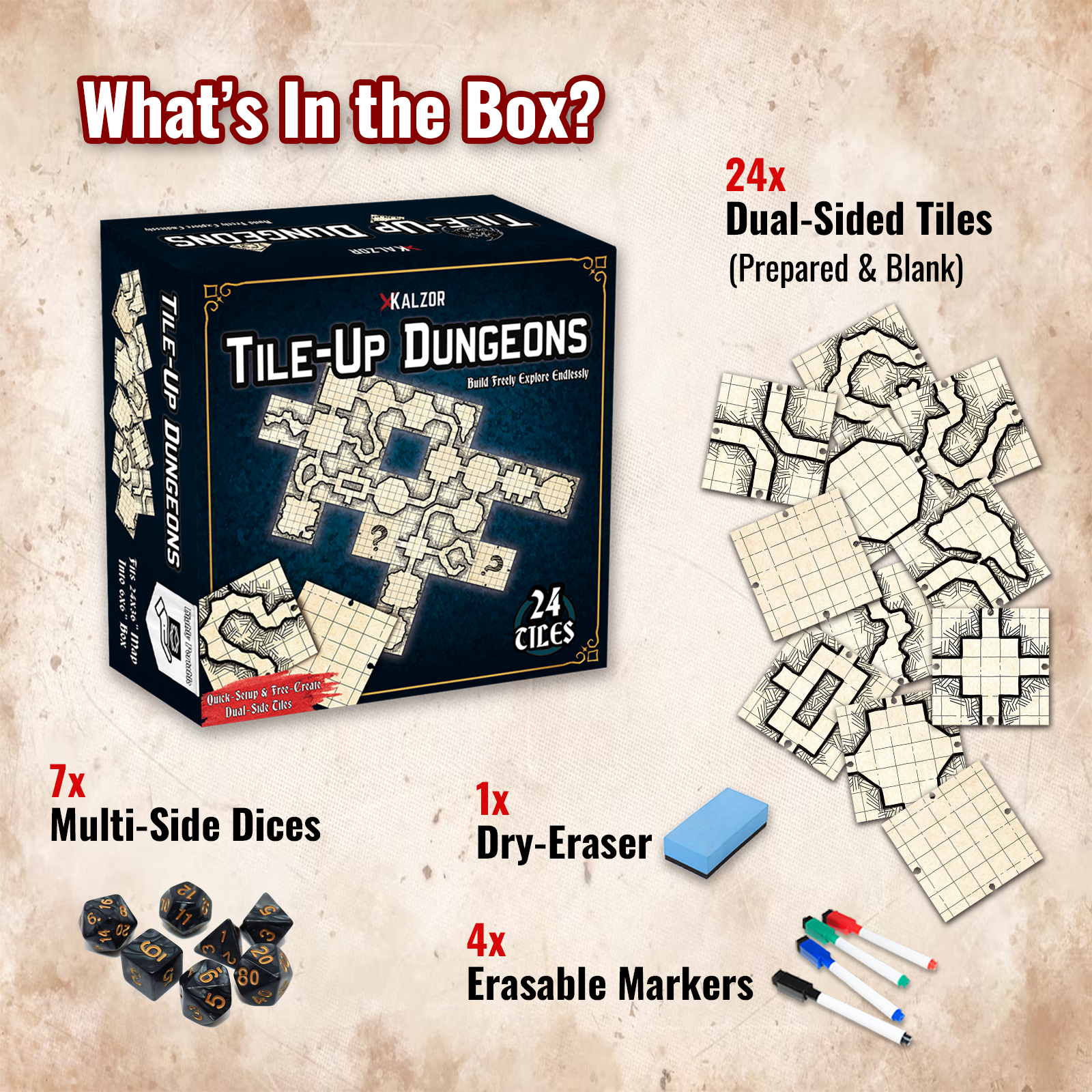 Tile Up Dungeons | Unique Desi - Board Game Design ulasan dan harga