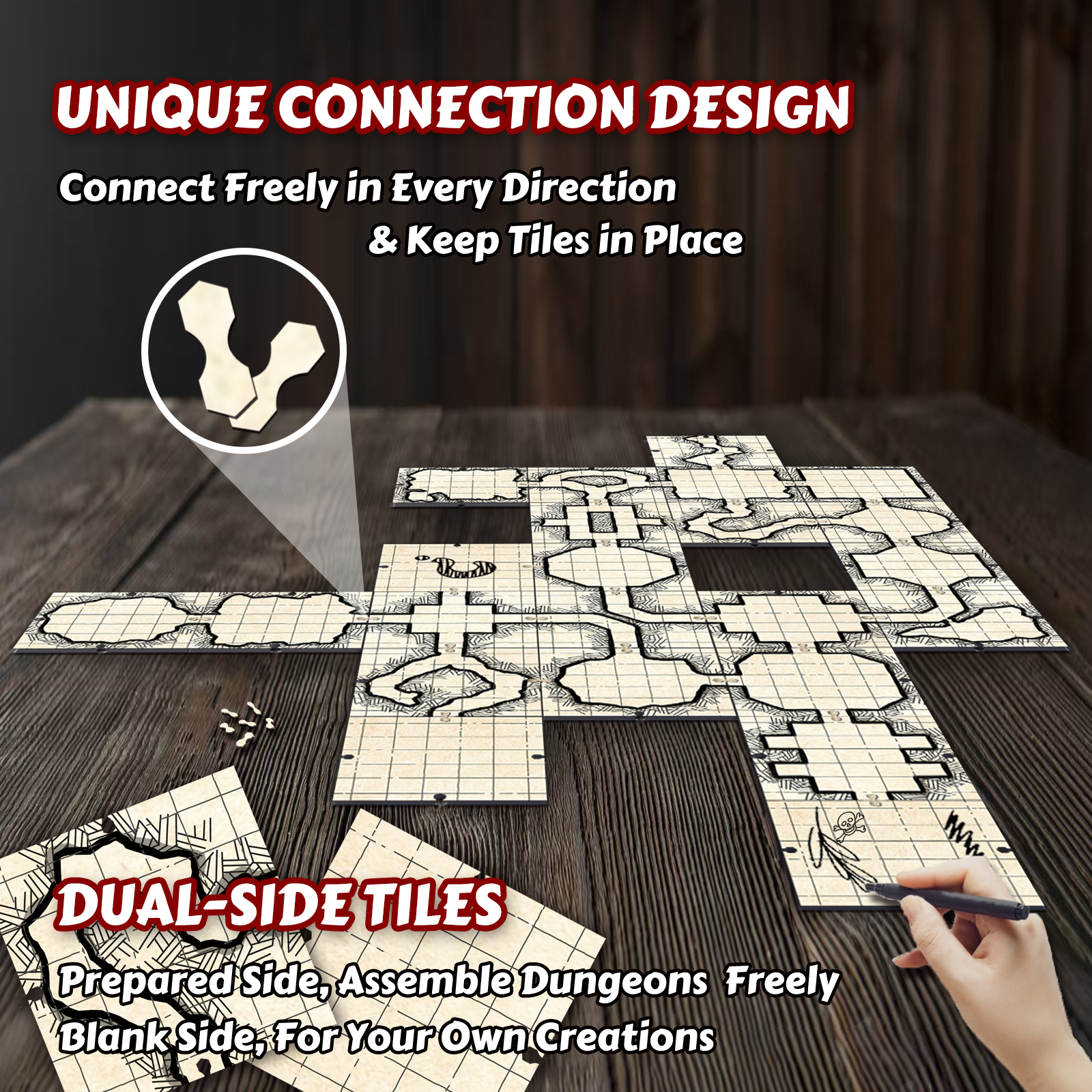 Tile Up Dungeons | Unique Desi - Board Game Design ulasan dan harga