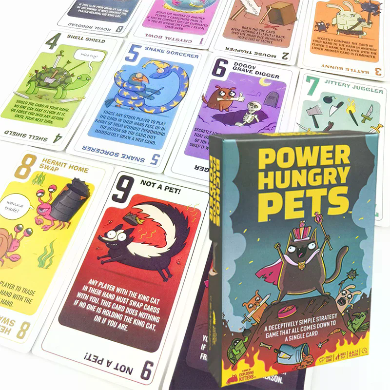 Power Hungry Pets Card Game Fa - Board Game Strategi ulasan dan harga