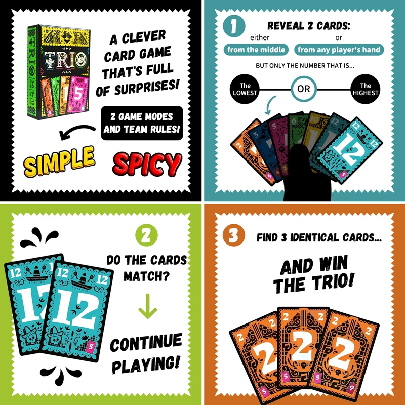 Strategic Card Board Game TRIO - Board Game Strategi ulasan dan harga