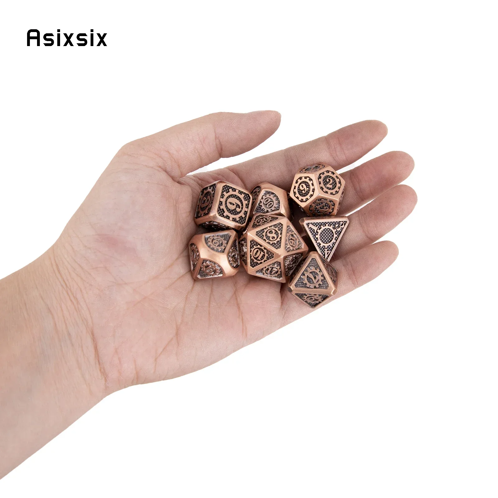 7 Pcs Yellow Black Gear Wheel  - Dice Set Polyhedral ulasan dan harga