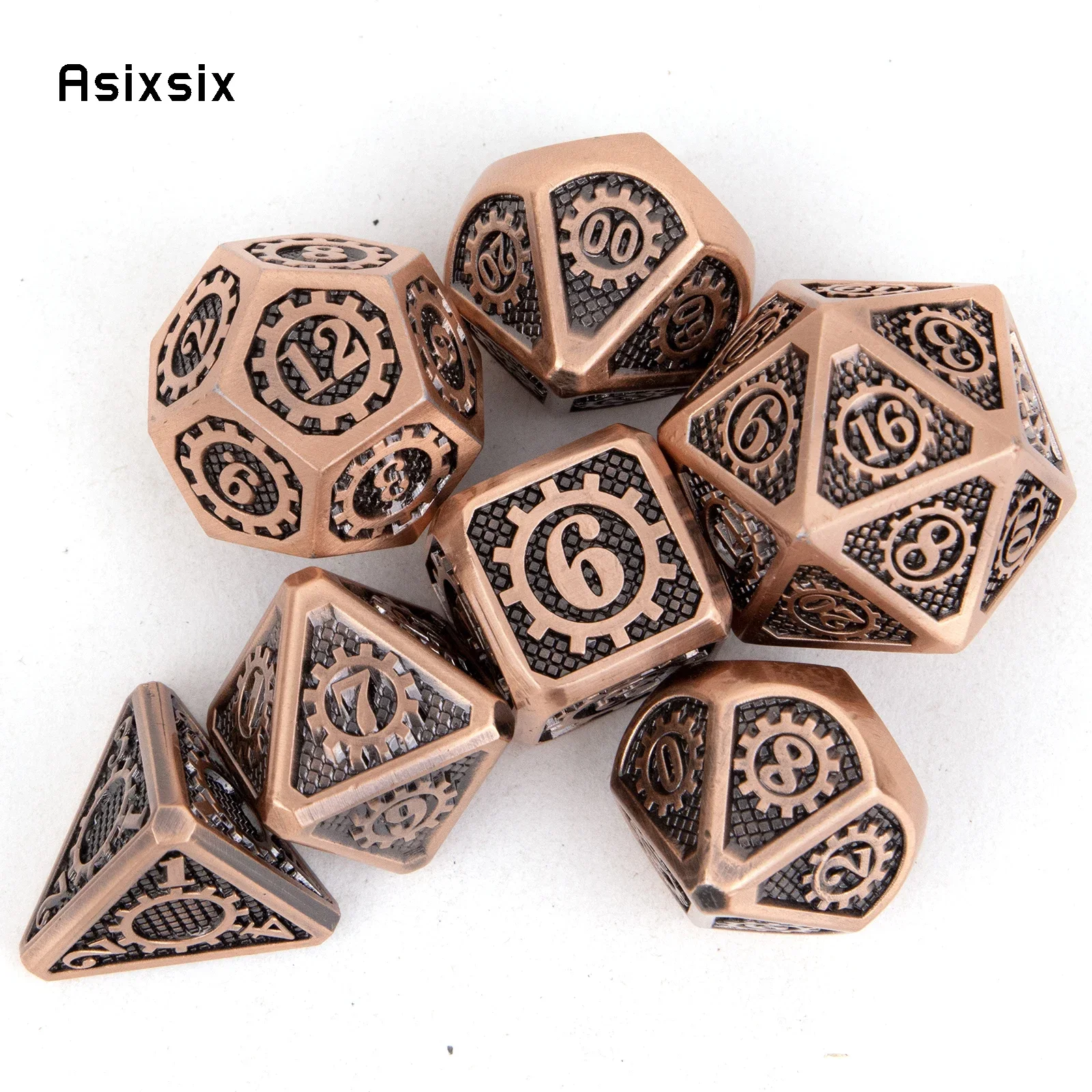 7 Pcs Yellow Black Gear Wheel  - Dice Set Polyhedral ulasan dan harga