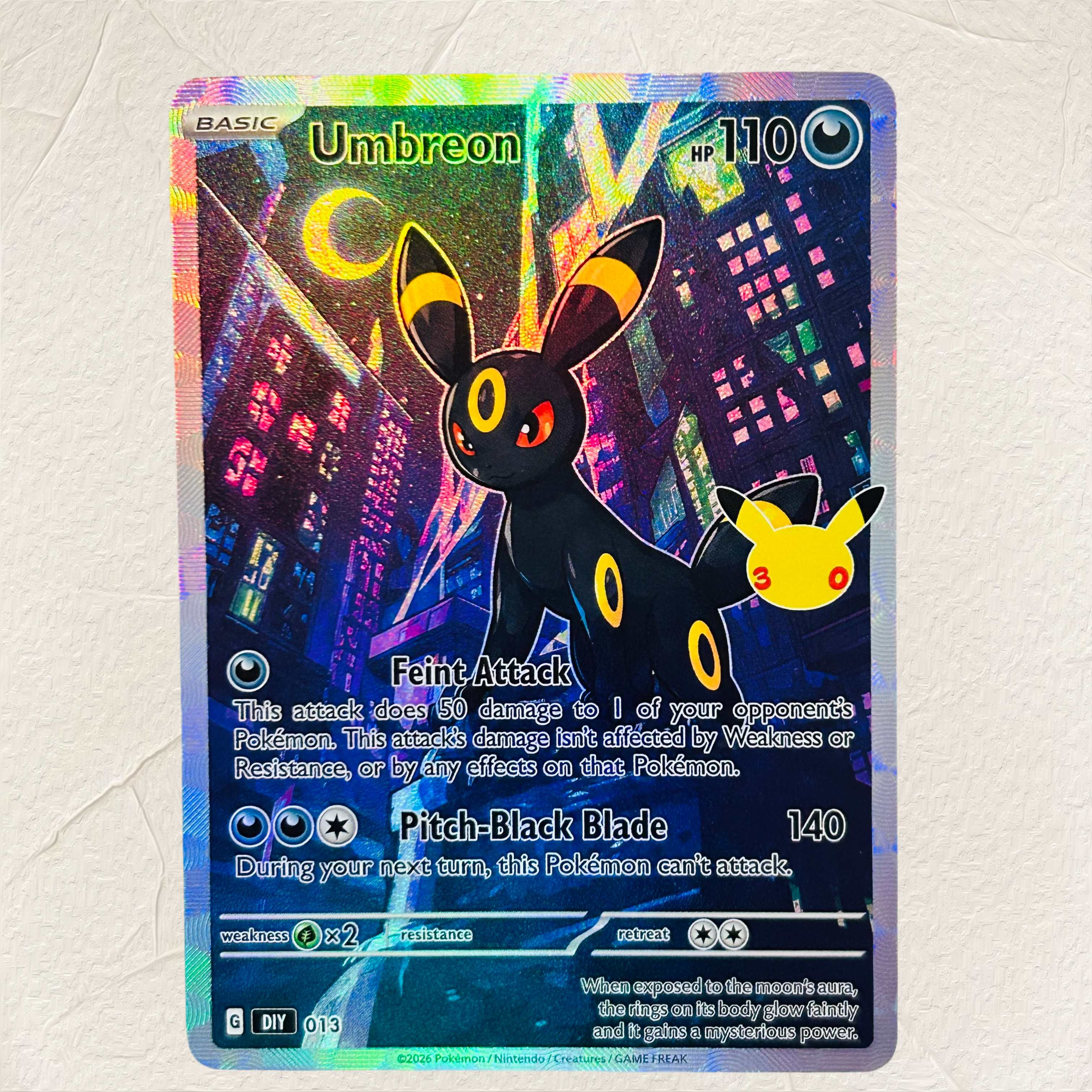 DIY Pokemon Umbreon 013 30th A - Board Game Anime ulasan dan harga