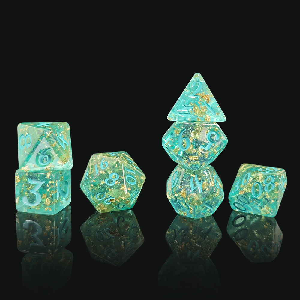 7Pcs/set Glitter Dice Set DnD  - Board Game Arena ulasan dan harga