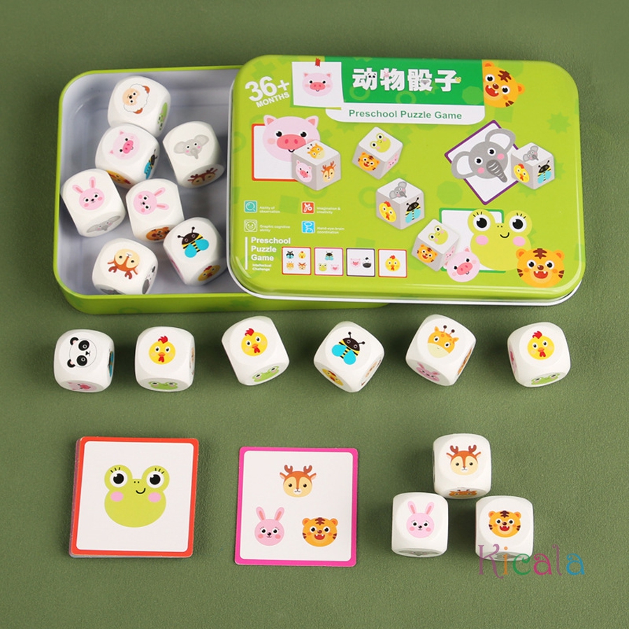 Animal Matching Card Game Wood - Board Game Nature ulasan dan harga