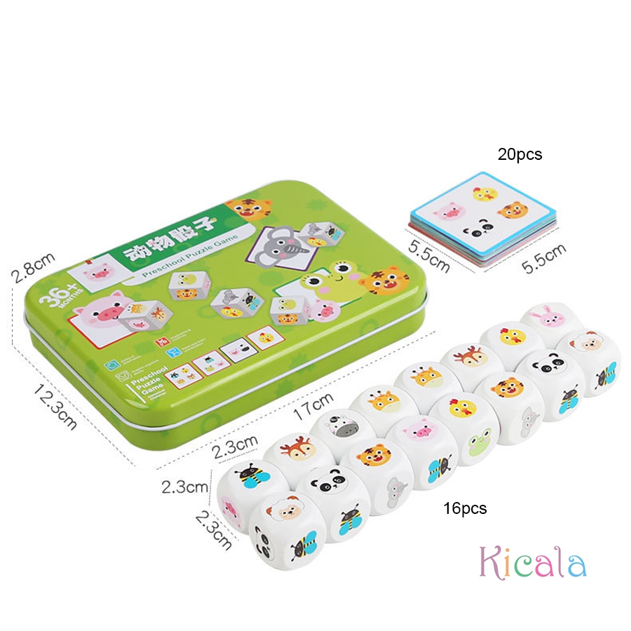 Animal Matching Card Game Wood - Board Game Nature ulasan dan harga