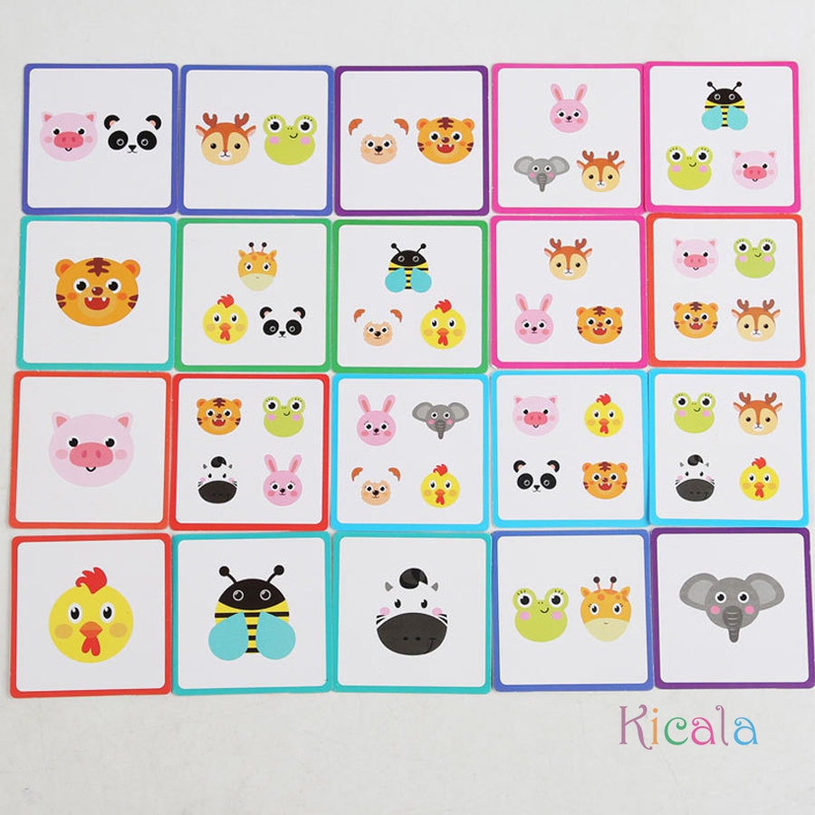Animal Matching Card Game Wood - Board Game Nature ulasan dan harga