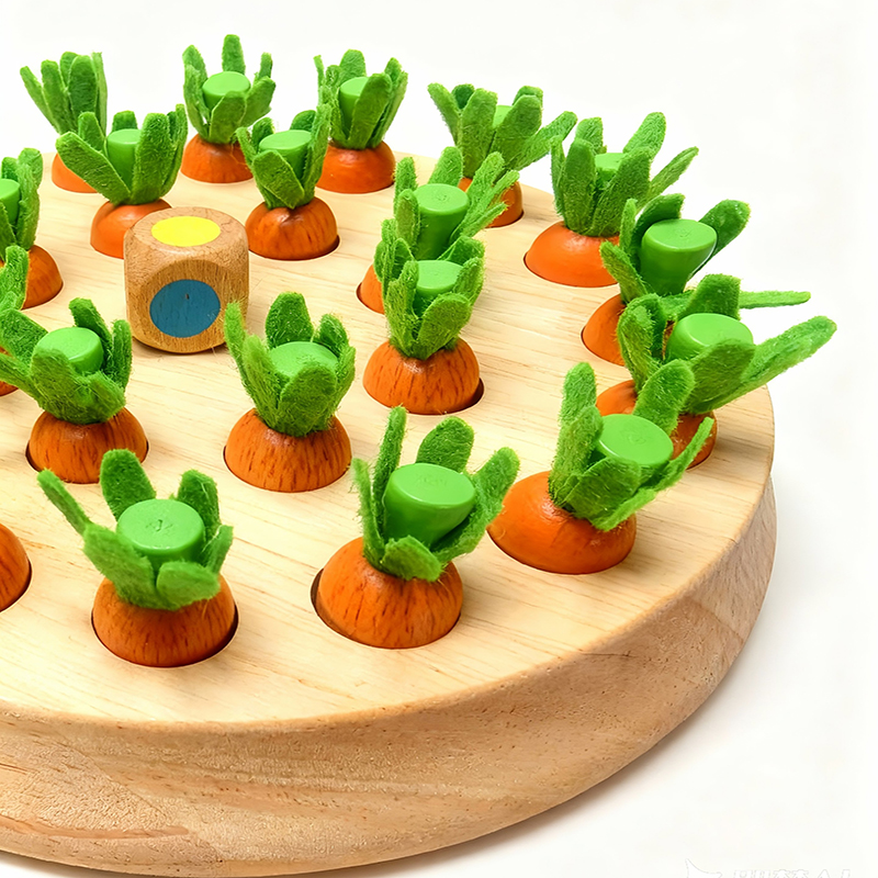 Wooden memory carrot-shaped ch - Board Game Nature ulasan dan harga