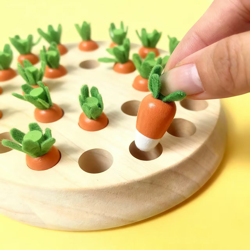 Wooden memory carrot-shaped ch - Board Game Nature ulasan dan harga