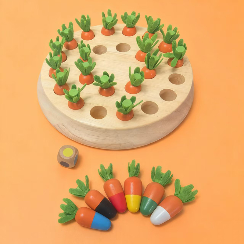 Wooden memory carrot-shaped ch - Board Game Nature ulasan dan harga