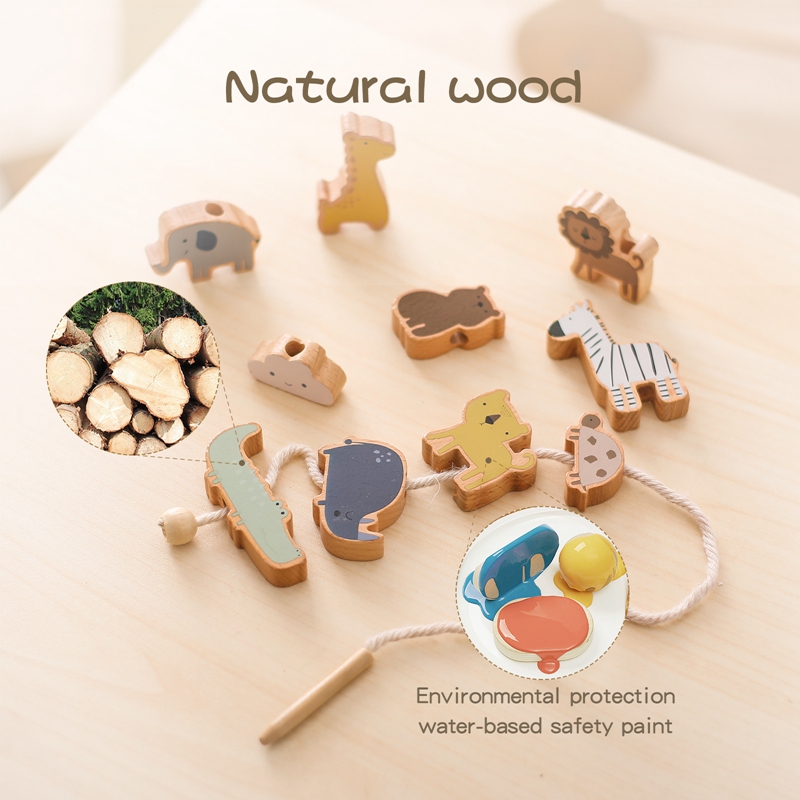Baby Animal Threading Toys Woo - Board Game Nature ulasan dan harga