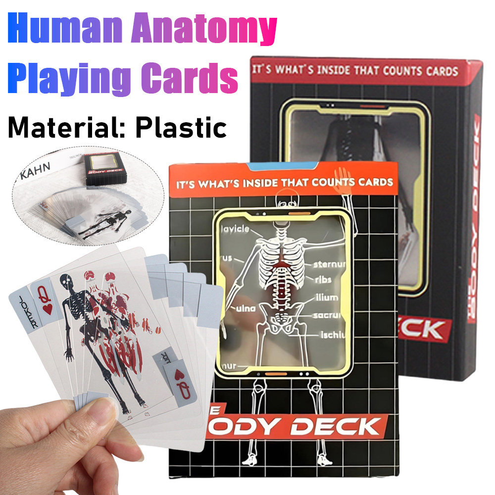 1-3PCS Human Anatomy Poker Car - Board Game With Chips ulasan dan harga
