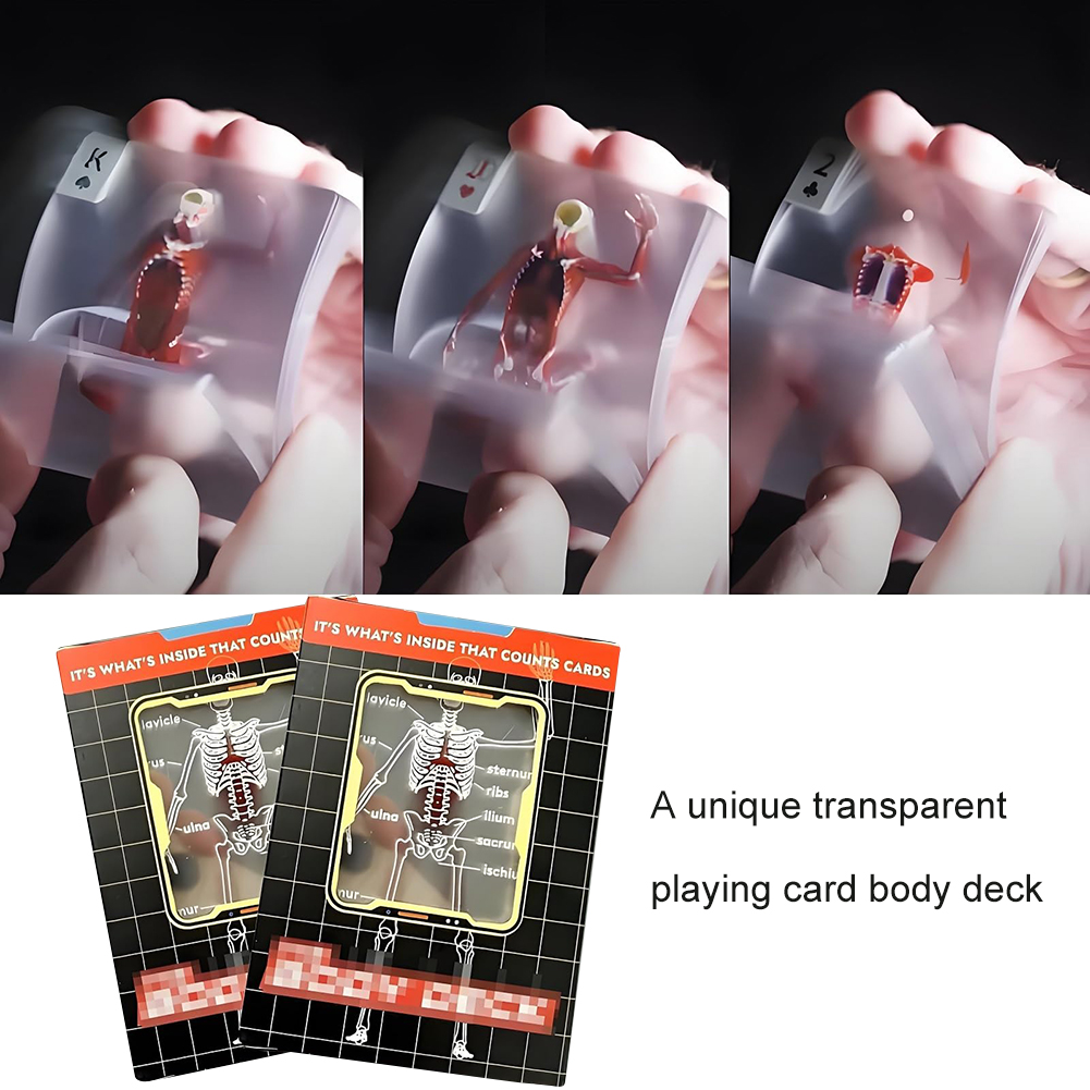 1-3PCS Human Anatomy Poker Car - Board Game With Chips ulasan dan harga