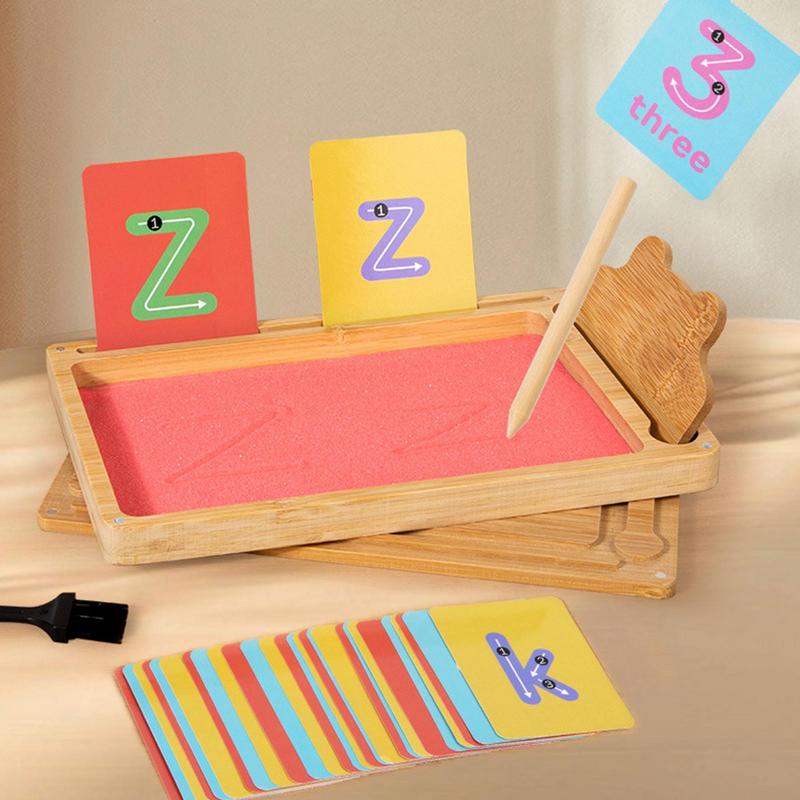 Wooden Sand Tray Writing Board - Board Game Nature ulasan dan harga
