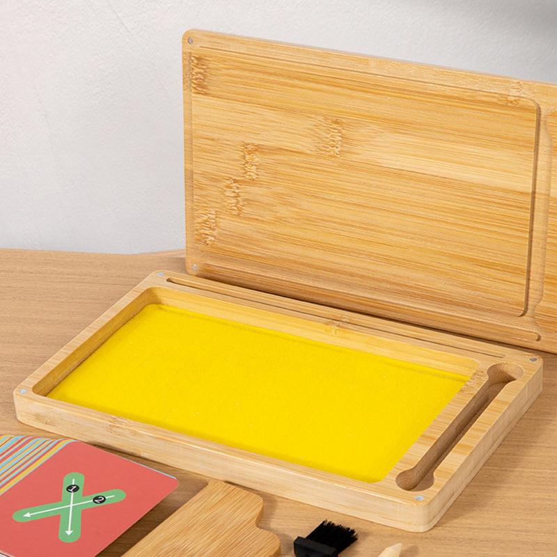 Wooden Sand Tray Writing Board - Board Game Nature ulasan dan harga