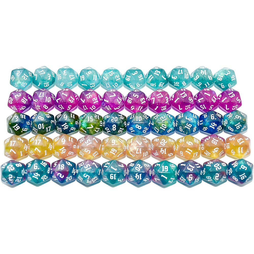 D20 Dice Set Two tone glitter/ - Dice Set Polyhedral ulasan dan harga