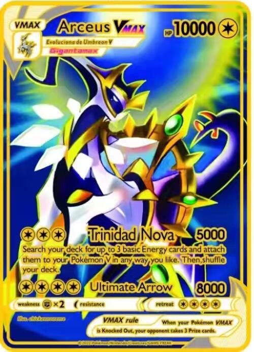 Pokemon Metal Card 10000 Point - Board Game Anime ulasan dan harga