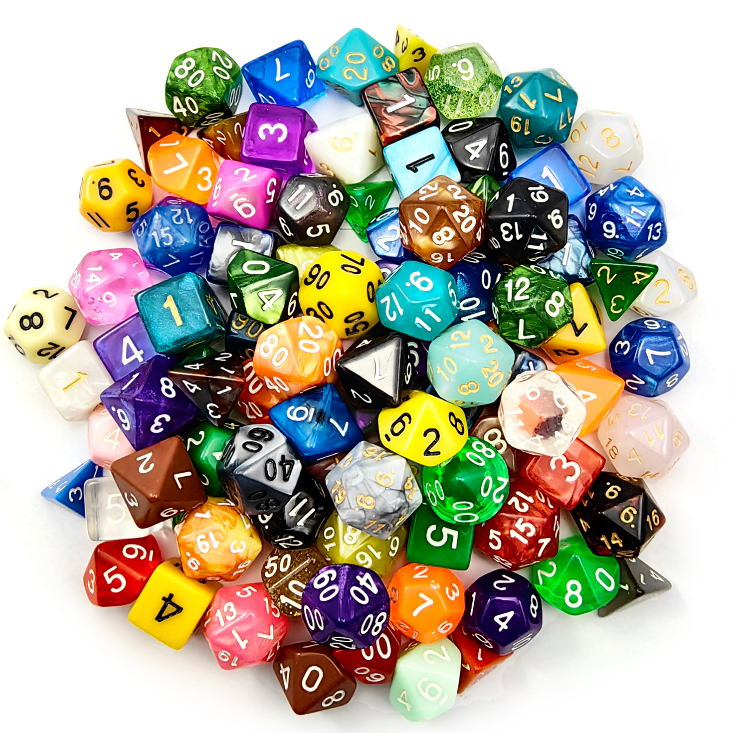Bescon 100pcs Big Set of Rando - Dice Set Polyhedral ulasan dan harga