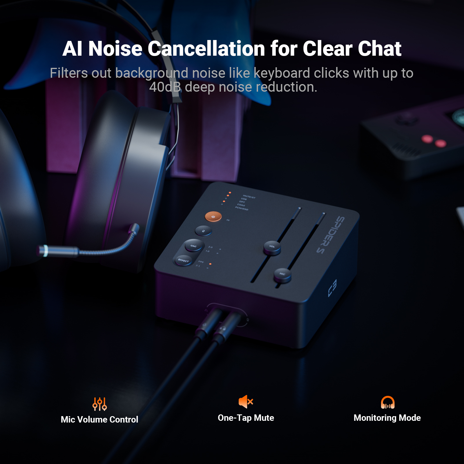 Fosi Audio C3 Gaming DAC Headp - Board Game With Chips ulasan dan harga