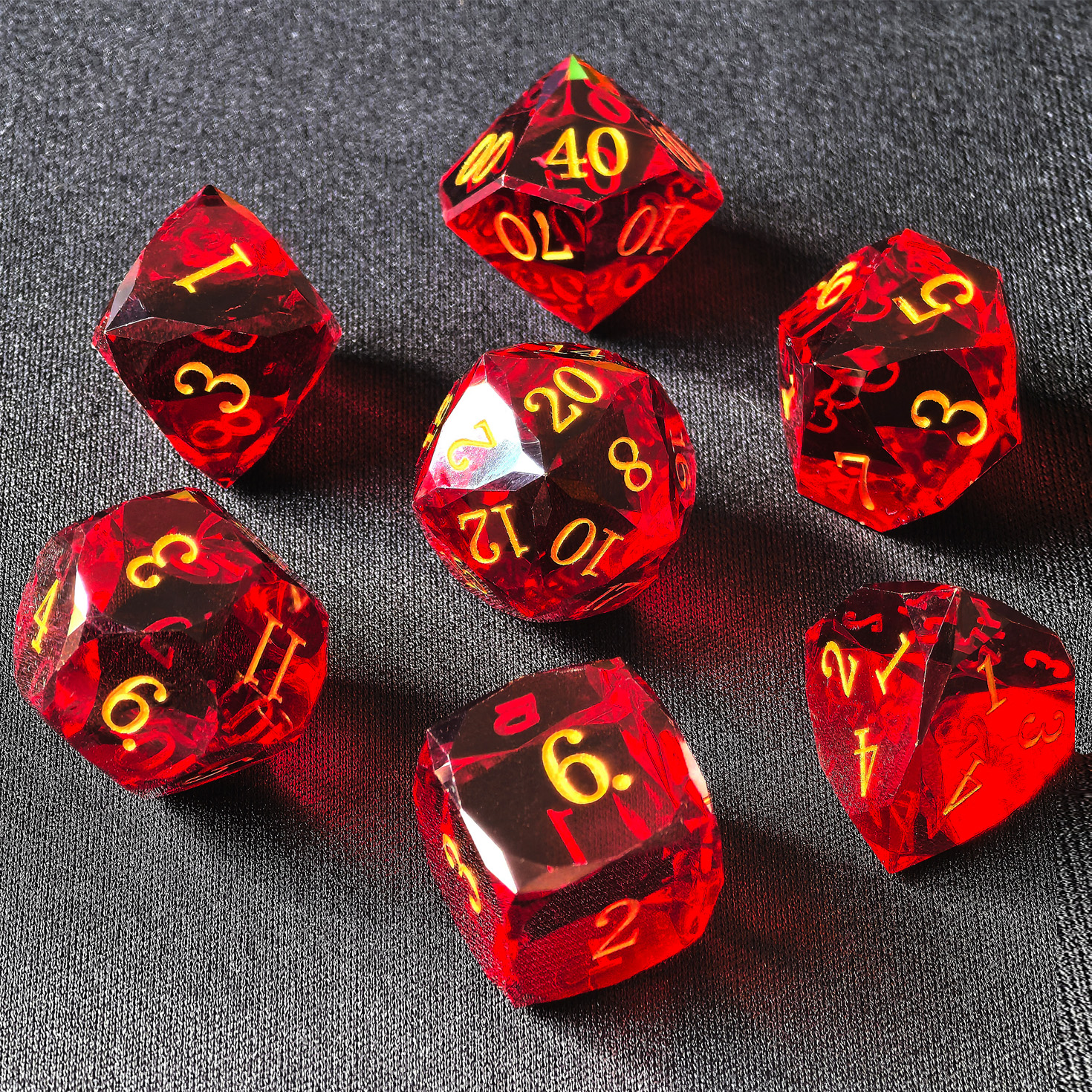Crystal Multifaceted Polyhedra - Dice Set Polyhedral ulasan dan harga