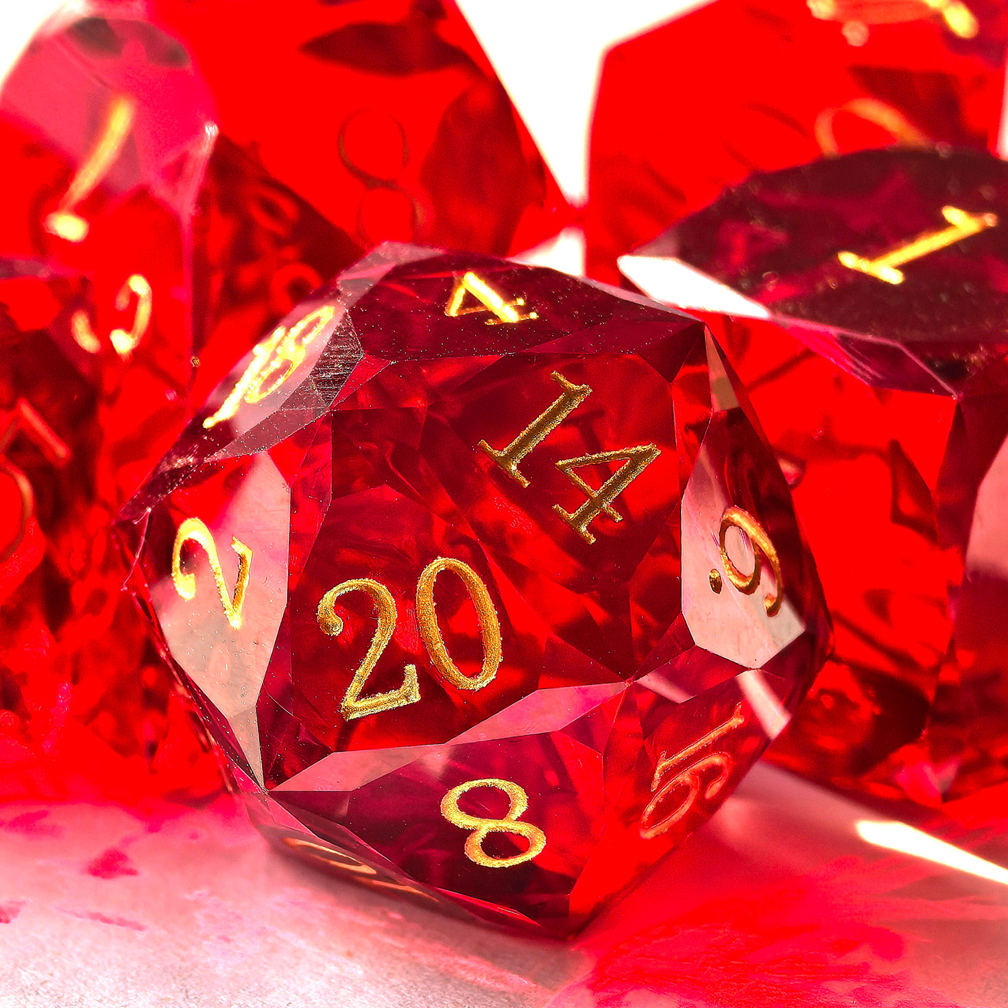 Crystal Multifaceted Polyhedra - Dice Set Polyhedral ulasan dan harga