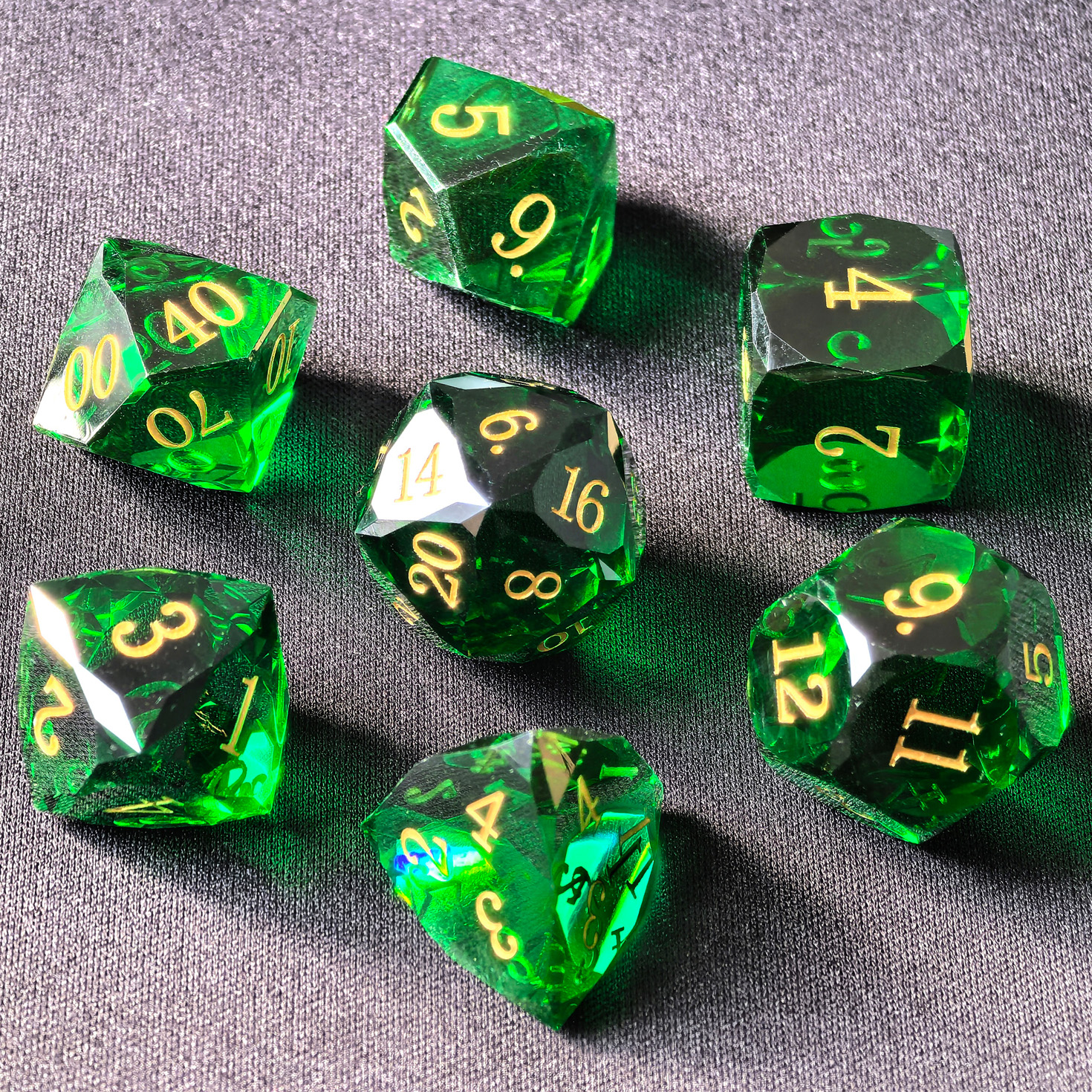Crystal Multifaceted Polyhedra - Dice Set Polyhedral ulasan dan harga