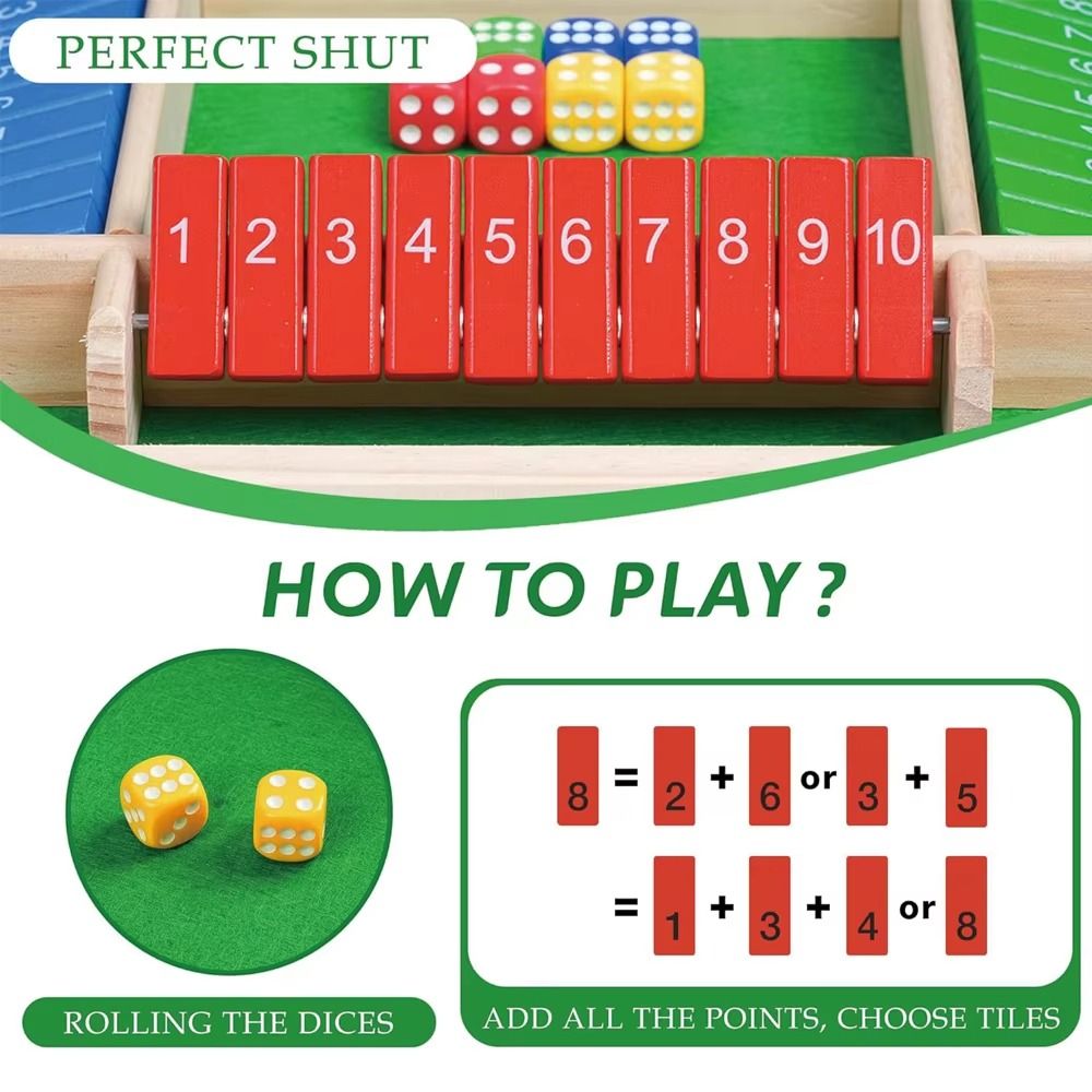 Shut The Box Table Board Game  - Board Game Simple ulasan dan harga