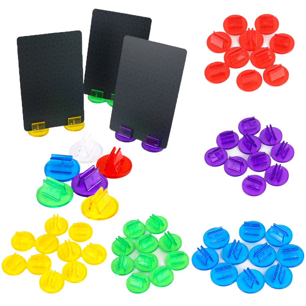 50pcs Card Holder Translucent  - Board Game With Chips ulasan dan harga