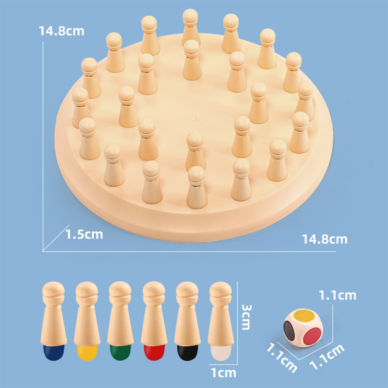 Wooden Memory Match Stick Ches - Board Game Oath ulasan dan harga