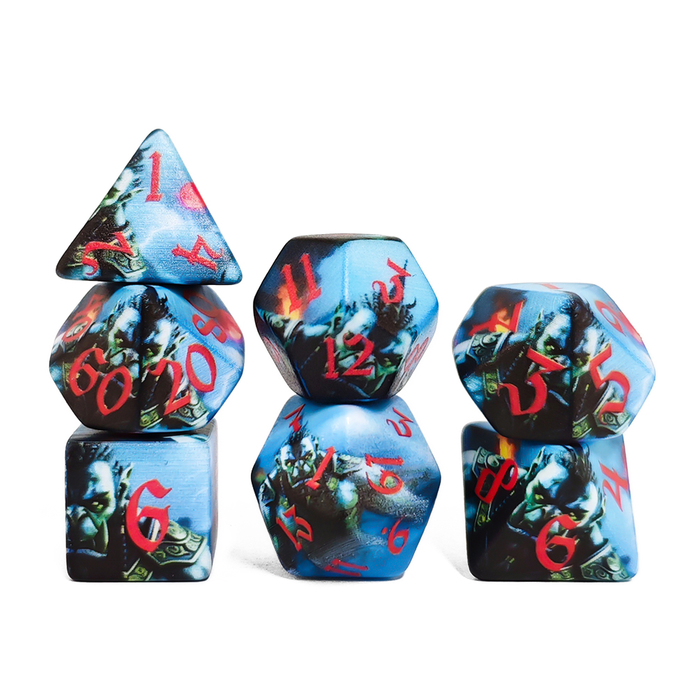 Orc Warrior Polyhedral 7-Piece - Dice Set Polyhedral ulasan dan harga