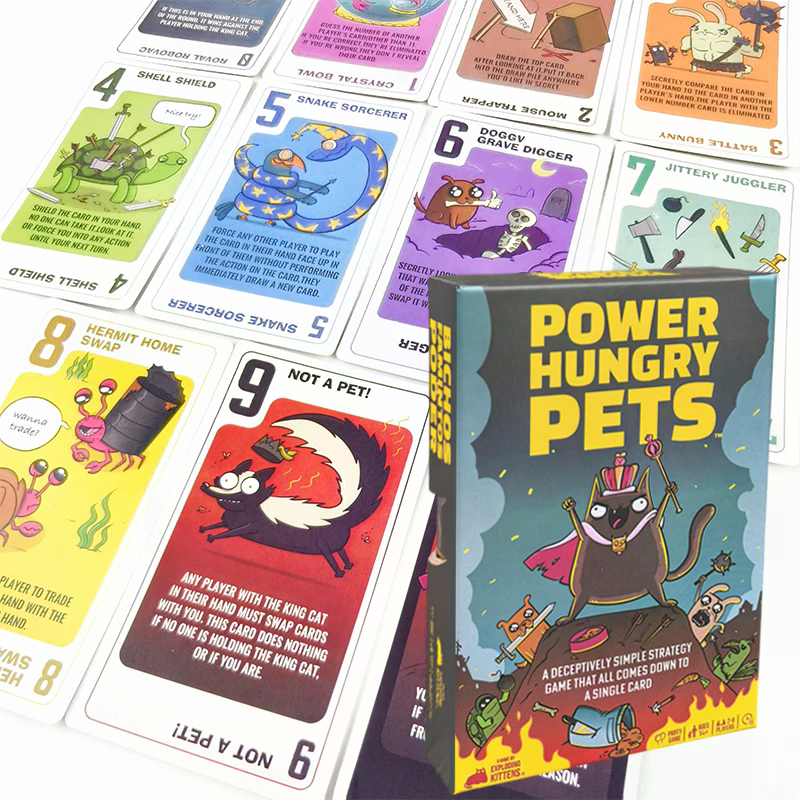 Power Hungry Pets Card Game Fa - Board Game Strategi ulasan dan harga