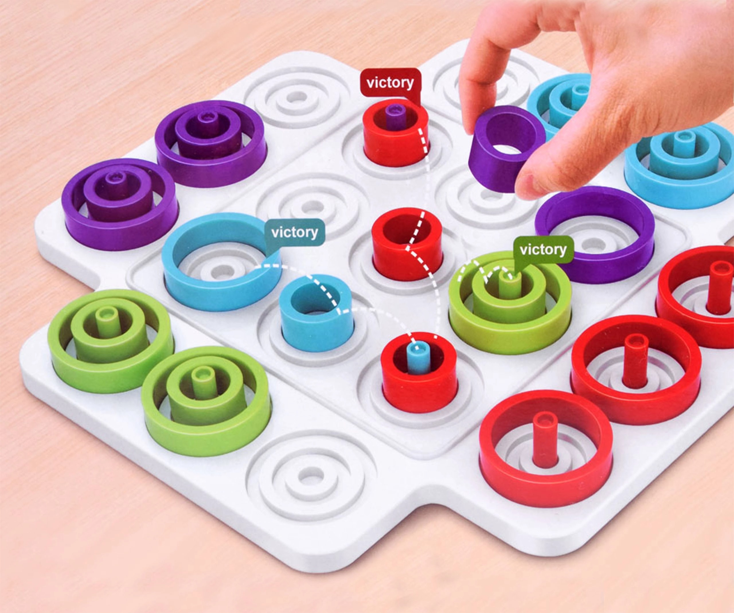Montessori Stacking Ring Board - Board Game Education ulasan dan harga