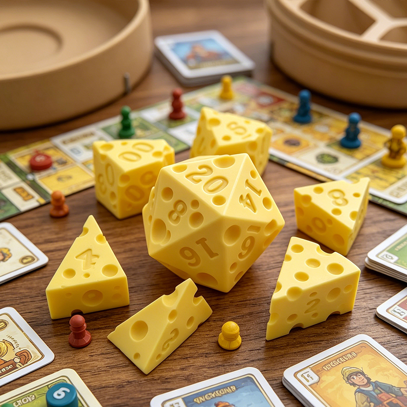 Cheese Polyhedral Dice Set Lay - Board Game Arena ulasan dan harga